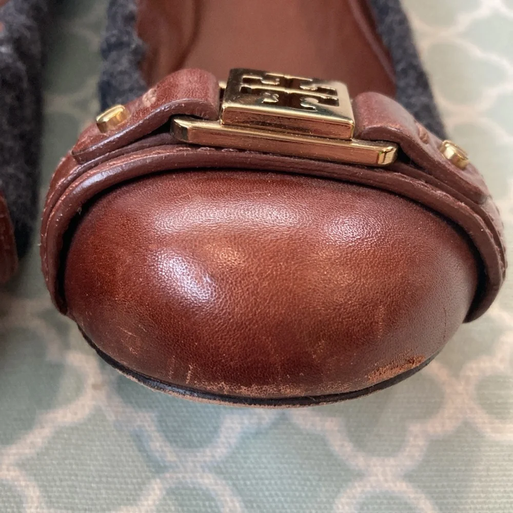 Tory Burch Ambrose Wool Leather Flats 8